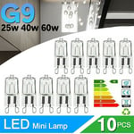 10x G9 Halogen Light Replace Capsule Bulb Led Lamp 240v 60w 40w 25w Lighting