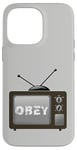 Coque pour iPhone 14 Pro Max Obey Écran de télévision média de masse Contrôle psychologique