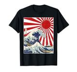 Great Wave Japan Anime Manga Japanese Sun Kanagawa Wave Art T-Shirt