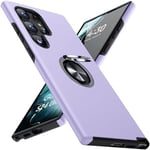 KOVASIA for Galaxy S24 Ultra Case, Military-Grade Drop Tested Magnetic Ring Holder Kickstand Protective Phone Case for Samsung Galaxy S24 Ultra 5G, Purple