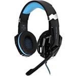 Casque audio filaire Kotion Each G9000 Casque gamer/Casque jeu pliable avec Micro 3,5mm Jack pour PS4 Tablette PC Téléphone - Bleu