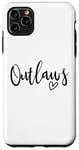 Coque pour iPhone 11 Pro Max Outlaws High School Mascotte Sports Team Femmes Outlaws