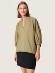 Soaked In Luxury Kettie Blouse, Covert Green