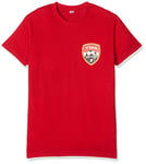 Trinidad et Tobago-Trinidad et Tobago logo T-Shirt Football - Homme - Rouge, FR : M (Taille Fabricant : M)