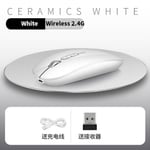 Souris Bluetooth sans fil aste,souris de jeu muette,adaptée pour Surface Pro 9,Pro 8,7,6,5,4/3,Pro X,tablette,ordinateur portable,PC - Type Wireless 2.4G White