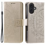 Trolsk Mandala Wallet with Strap (iPhone 16) - fodral - Guld