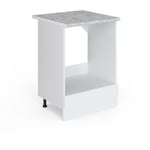 Meuble pour four R-Line, Blanc, 60 cm , PT Marbre, Vicco