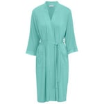 Damella Viscose Plain Lace Robe Aqua viskose Large Dame