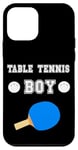 Coque pour iPhone 12 mini Ping Pong joueur de tennis de table garçon