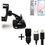 For Oppo A79 5G car holder + CHARGER windshiled bracket 