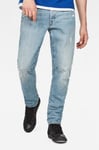 JEANS G-STAR HOMME  D-STAQ 3D STRAIGHT  TAPERED (lt aged destroy)  SIZE W30  L32