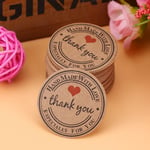 100PCS Set Kraft Paper Gift Tag Wedding Birthday Party Notes Tags Thank You