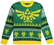 Difuzed Zelda Hyrule Bright Stickad Jultröja, S