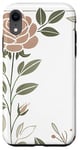 Coque pour iPhone XR Rose florale botanique, style minimaliste, roses d'amour