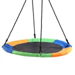 AYNEFY- Round Hanging Swing, Outdoor Toys Kids Children Tree Hanging Swing Set, Load Bearing 200KG, Diameter 100cm