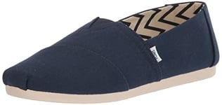 TOMS MEN ALPARGATA Navy Recycled Cotton Canvas UK6.5