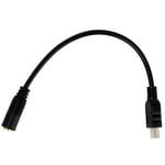 Cable adaptateur mini USB a 3,5 mm tripolaire audio jack microphone pour camera GoPro