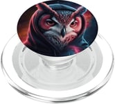 Cosmic Owl Starry Night Mystical Hooded Owl Galaxy PopSockets PopGrip pour MagSafe