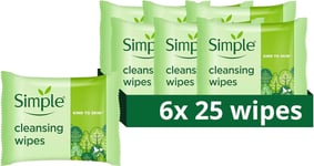 Simple Kind to Skin Bio-Degradable Cleansing Wipes Face Wipes to Remove Waterpro