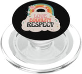 Love Equality Respect Retro Rainbow Peace Hippie PopSockets PopGrip pour MagSafe