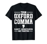 Team Oxford Comma Grammar Police English Teacher Distressed T-Shirt