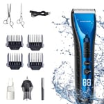 Barberboss Rechargeable Beard Trimmer, Professional Shaver for Men & Boys, Three Speed Adjustment, Cordless Hair Trimmer Men, Waterproof Design, All-in-One Men's Grooming Kit