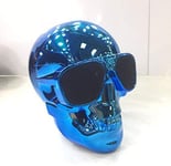 YDKJ Skull Bluetooth Wireless Speakers, Portable Stereo Speakers, Dual Speakers Exclusive Bass USB Private Mode Audio, Suitable for Indoor And Outdoor Parties,Blue,L