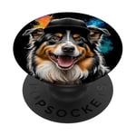 Berger Australien Casquette Snapback Chien Animaux Imprimé PopSockets PopGrip Interchangeable