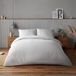 Silentnight Supersoft Collection White Duvet Cover Set. Supersoft Snuggly Easy Care Duvet Cover Quilt Bedding Set - King (220cm x 230cm) + 2 Matching Pillowcase