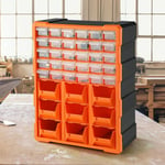 Boîte de rangement Outils plastique avec 39 compartiments amovible Casier de rangement à vis