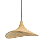 EGLO Suspension luminaire Haxey, lustre pour salon et salle à manger, lampe de plafond à suspendre au design bohème, bois bambou naturel, douille E27