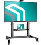 ONKRON Support TV roulettes Professionnel pour 50"-100" TV, Meuble TV sur roulettes Poids de 120 kg - Ecran Geant sur Roulette VESA 200x200 - VESA 1000x600/Chariot Support TV Inclinable TS1991-B Noir