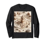 Detailed Zen Pagoda in Sand Garden Long Sleeve T-Shirt