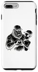 Coque pour iPhone 7 Plus/8 Plus Funny Cryptid Bigfoot Alien Love Valentine Monster Femme Homme