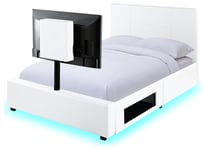 XR Living Ava Double TV Bed Frame - White