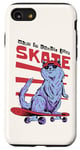 Coque pour iPhone SE (2020) / 7 / 8 Just Skate Fun Planche de skateboard rétro Motif chat Rouge