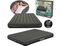 Bestway Tritech Air Mattress Queen Inflatable Spare Bed With Built-In Pump 203 X 152 X 25 Cm