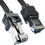 Câble Réseau Cat 8, Ethernet, Lan ¿ 0,6M ¿ Edition Gaming Avec Tres Heavy-Duty (Connecteur Rj45, Cat 8.1, Taux De Données Jusqu'À 40 Gbit/S Pour Jeux/Pc/Ps5/Xbox)[Q1628]