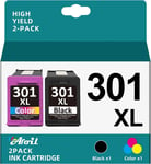 301Xl Lot De Cartouches D'Encre De Rechange Hp 301 Xl Pour Hp Envy 4500 5530 4504 4502 Deskjet 2540 2544 2549 3050 Officejet 4630 4632 2620 (1 Noir, 1 Couleur)