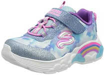 Skechers RAINBOW RACER, Girl's Sneaker, Blue Mesh/Trim, 12 Child UK (30 EU)