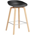 AAS 32 2.0 Bar Stool 65 cm, Soaped Oak / Black