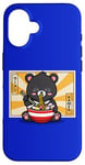 Coque pour iPhone 16 Kawaii Hot Pot Ramen Bear Taiwan Travel