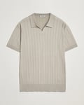 John Smedley Roper Open Collar Sea Island Polo Parchment