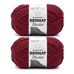 Bernat Blanket Crimson Lot de 2 pelotes de fil à tricoter pour couverture, 300 g, polyester, n°1, super épais, 200 m, pour tricot/crochet