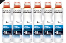 Loreal Anti-Perspirant Deodorant Men Expert Fresh Extreme 48H 250ml x 6