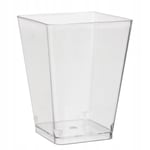 Eleganta Fyrkantiga Dessertbägare - 50 st Transparent Plast Transparent