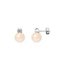 Blue Pearls Womens Pink Freshwater Diamonds Earrings and White gold 750/1000 - Multicolour - One Size