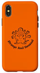 Coque pour iPhone X/XS Monstre orange étrange et inhabituel d'Halloween