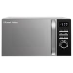 Russell Hobbs Black Digital Microwave 20 Litre 800W Solo Digital with 5 Power Levels, Defrost Function & Easy Clean, 60 Minute Timer, 8 Auto-Cook Menus, RHMD832B