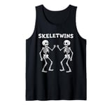 Skeletwins Matching Halloween Twins Funny Skeletons Boy Girl Tank Top